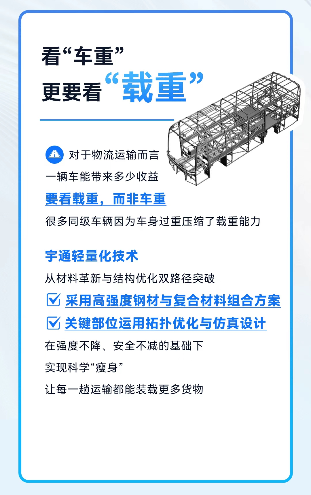 宇通科技TALK | 選車，為什么要選同級“更輕的”？